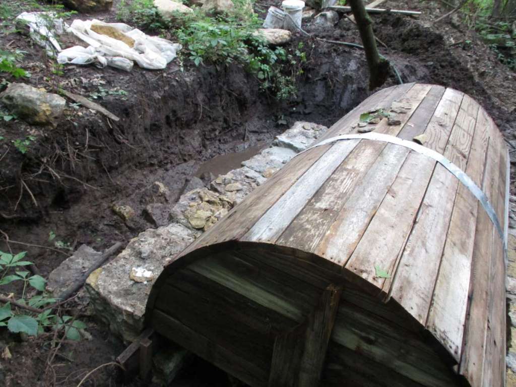 CQH SAB with abutments completed and arch form in place